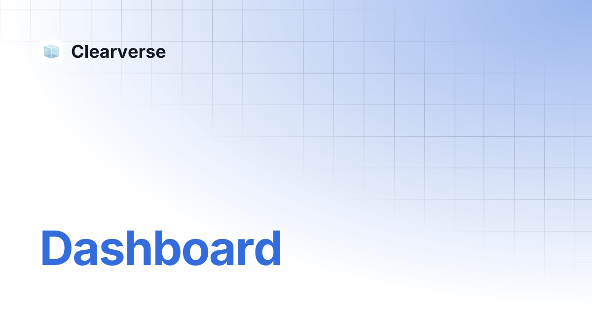 Dashboard clearverse
